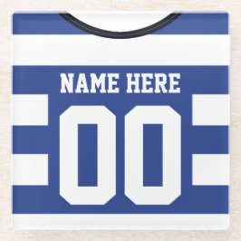 Posavasos De Vidrio Personalizable Nombre y número Soccer Jersey