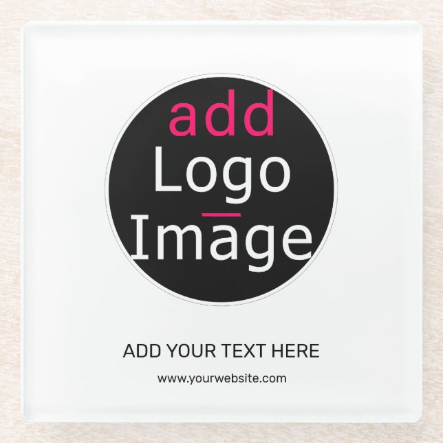 Posavasos De Vidrio Personalizable profesional moderno blanco (Anverso)