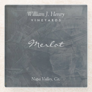 Posavasos De Vidrio Personalizable Slate Travertine Wine Coasters