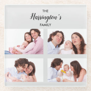 Posavasos De Vidrio Personalizado 4 Fotografías de colección Rectangle