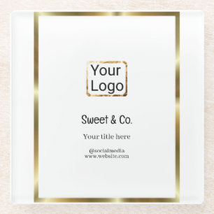 Posavasos De Vidrio personalizado agregar su logotipo nombre de empres