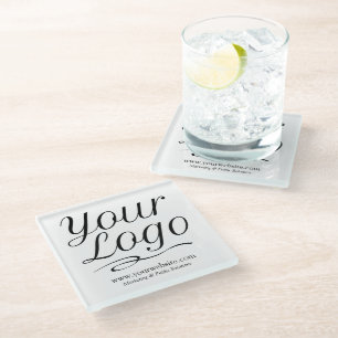 Posavasos de vidrio personalizado cuadrado con el