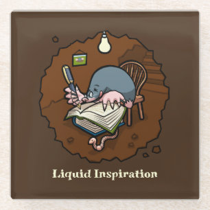Posavasos De Vidrio Personalizado De Burrow De Inspiración Líquida De 