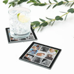 Posavasos De Vidrio Personalizado de collage de fotos 9 imágenes perso<br><div class="desc">Collage de fotos uno de los tipos más fáciles de hacer una montaña de vidrio personalizada de Ricaso</div>