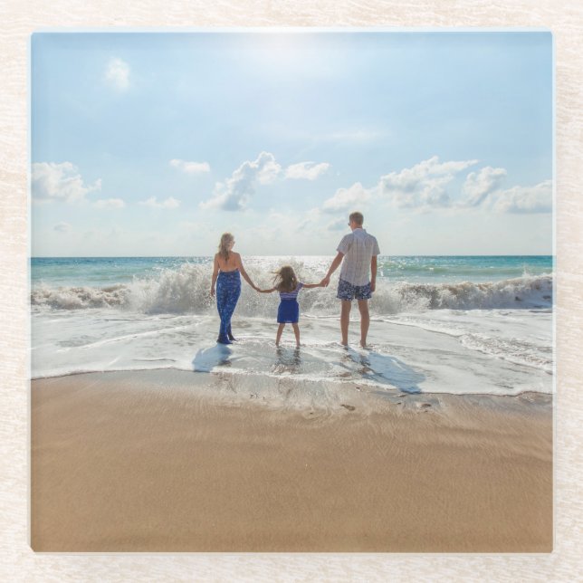 Posavasos De Vidrio Personalizado de doble cara personalizada (Anverso)