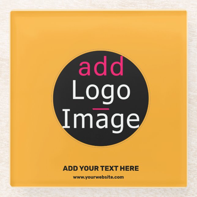 Posavasos De Vidrio Personalizado de negocios moderno Macaroni & Chees (Anverso)