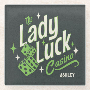 Posavasos De Vidrio Personalizado El Casino Lady Luck