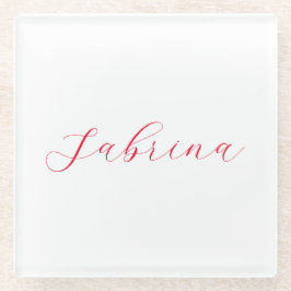 Posavasos De Vidrio Personalizado profesional de nombres de escritura 