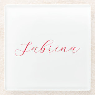 Posavasos De Vidrio Personalizado profesional de nombres de escritura