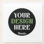 Posavasos De Vidrio personalizado, único, elegante y minimalista hersh<br><div class="desc">Este diseño es accesible para todos. Siéntase libre de personalizar el logotipo,  imágenes,  texto y colores según sus preferencias. Muchas gracias.</div>