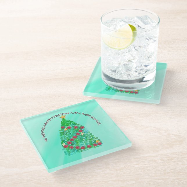 POSAVASOS DE VIDRIO PERSONALIZADOS LE QUEREMOS UNA NAVIDAD FEROZ (Angular)