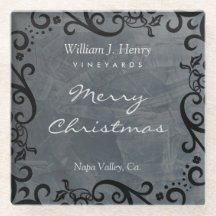 Personalizar Navidades Black Scroll Wine Glass