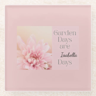 Posavasos De Vidrio Personalized Garden Days, Gardening Hobby Gift