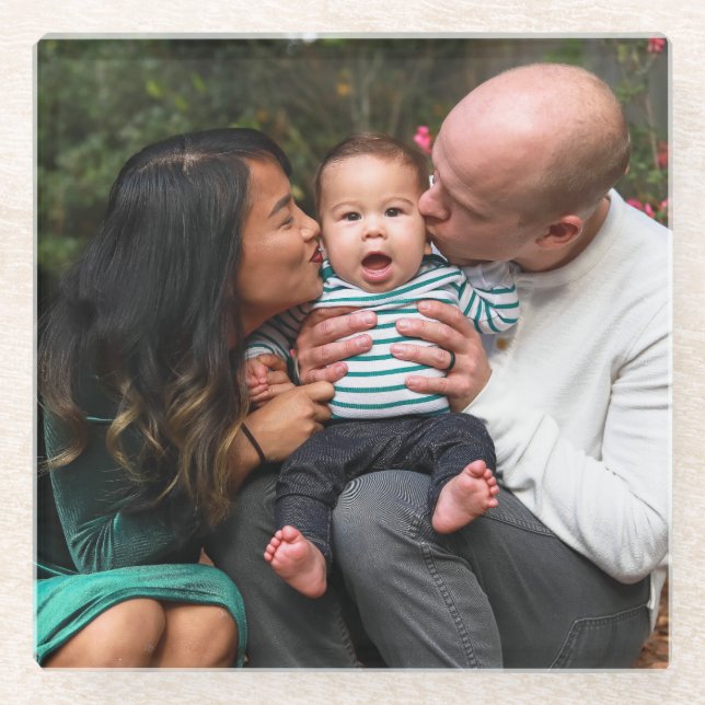 Posavasos De Vidrio Personalized Photo (Anverso)