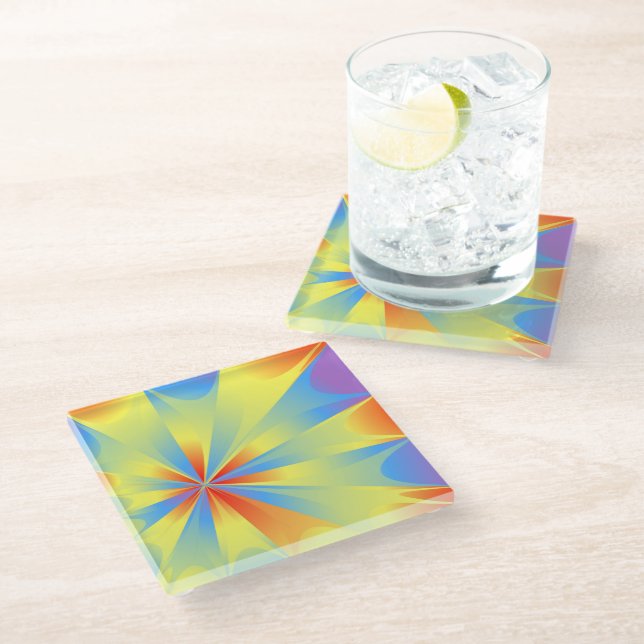 Posavasos De Vidrio Perspectiva brillante (Angular)