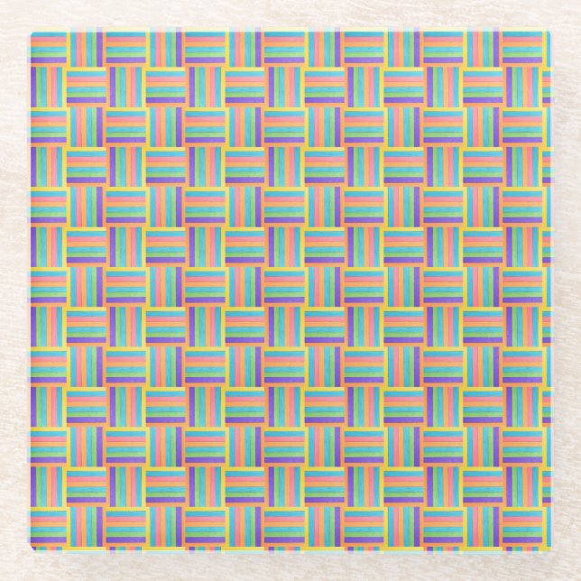 Posavasos De Vidrio Pescado de espectro Vivid (Anverso)