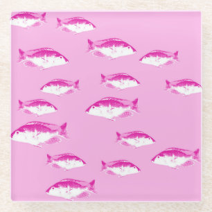 Posavasos De Vidrio Pescado rosa