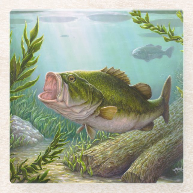 Posavasos De Vidrio Pescados bajos (Anverso)