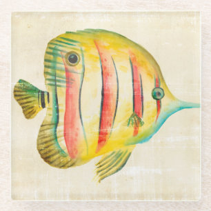 Posavasos De Vidrio Pescados coloridos