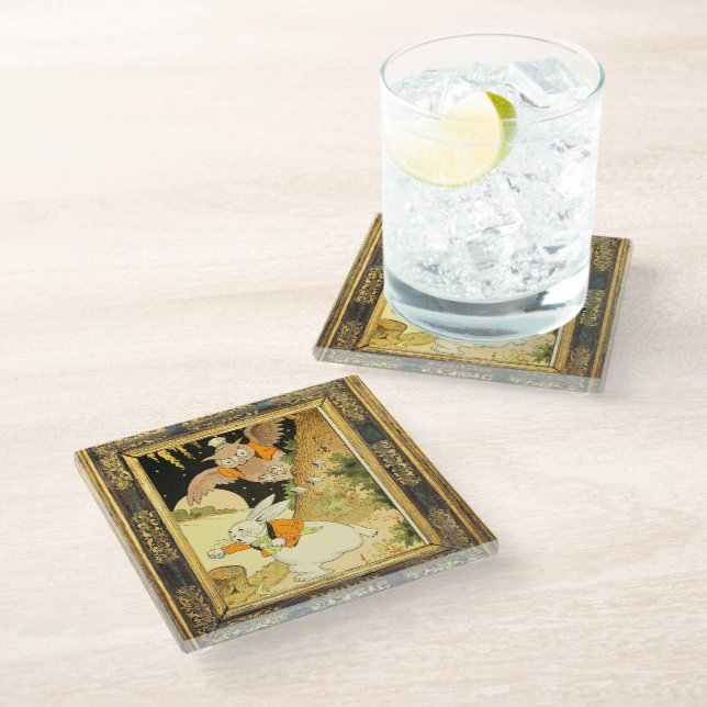 Posavasos De Vidrio Peter Rabbit Glass Coaster (Angular)