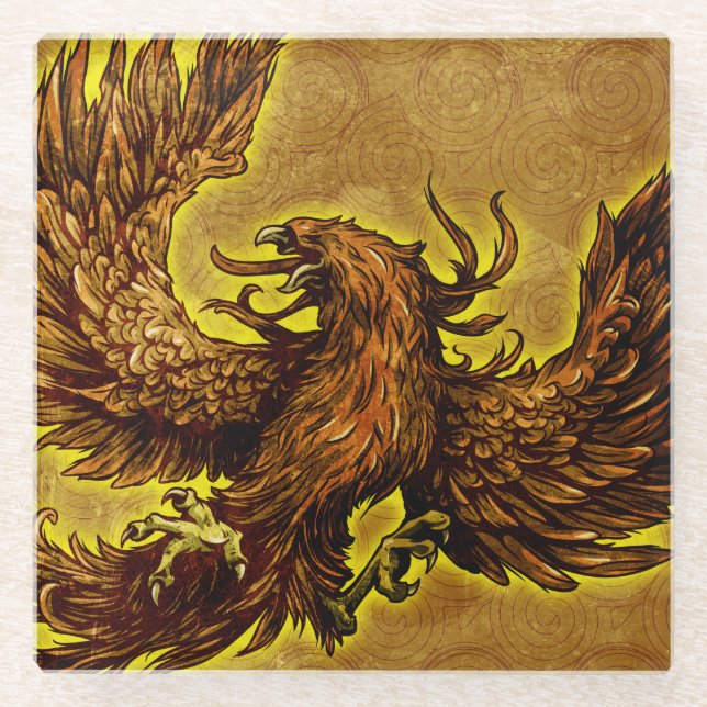 Posavasos De Vidrio Phoenix (Anverso)