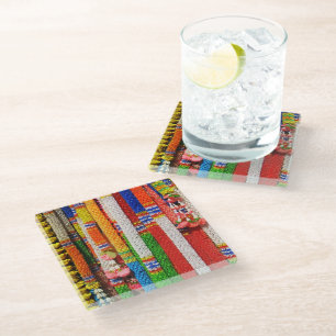 Posavasos De Vidrio Phuang Maalai - Garland floral tailandés