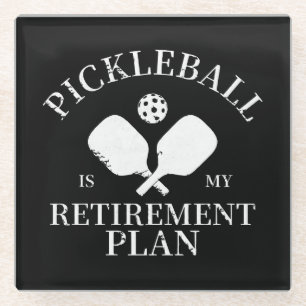 Posavasos De Vidrio pickleball es mi planta de jubilación