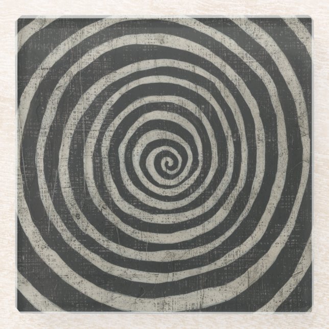 Posavasos De Vidrio Piedra - Espiral (Anverso)