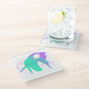 Posavasos De Vidrio Piedra oficial de Unicornio cósmico