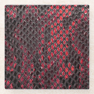 Posavasos De Vidrio Piel de serpiente: fondo abstracto.