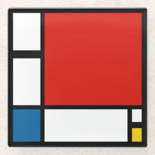 Posavasos De Vidrio Piet Mondrian, Composición ii