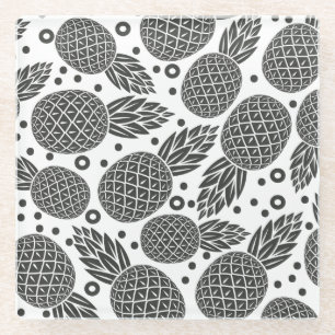 Posavasos De Vidrio Piñas monocromáticas 2