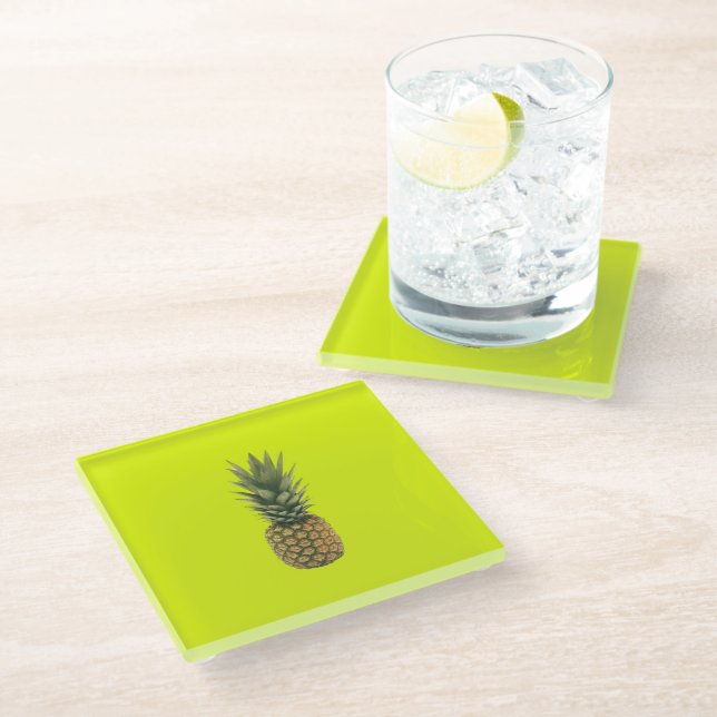 Posavasos De Vidrio Pineapple dulce (Angular)