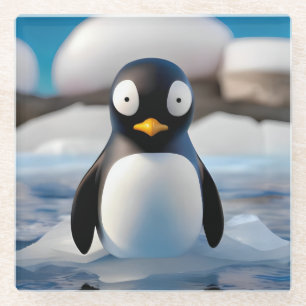 Posavasos De Vidrio Pingüino