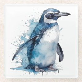 Posavasos De Vidrio Pingüino acuático de Azure Ártico