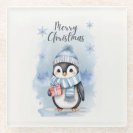 Posavasos De Vidrio Pingüino Cute 2