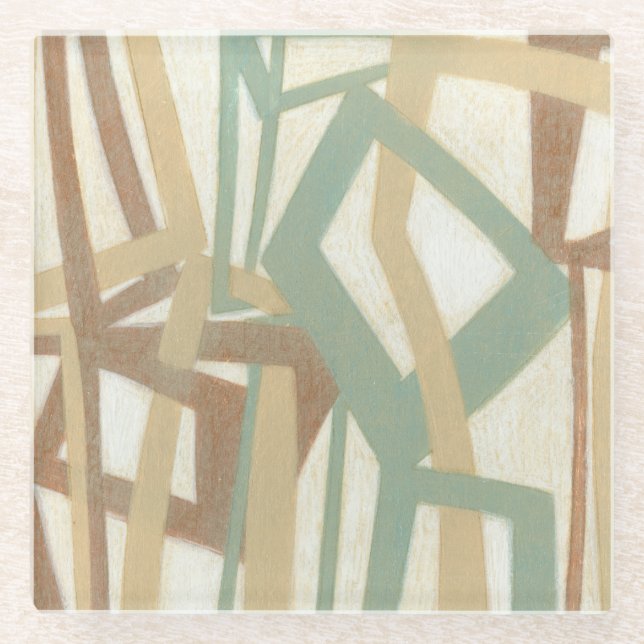 Posavasos De Vidrio Pintura a pulso del normando Wyatt (Anverso)