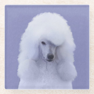 Posavasos De Vidrio Pintura blanca de canapé estándar - Arte de perro