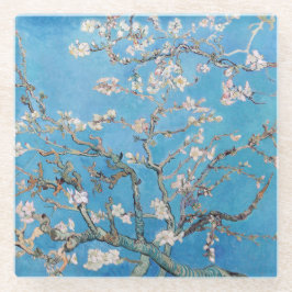 Posavasos De Vidrio Pintura de arte de Almond Blossoms Blue Vincent va