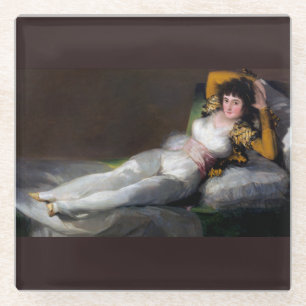 Posavasos De Vidrio Pintura de Goya - La Maja Vestida