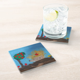 Posavasos De Vidrio Pintura de hedgehog