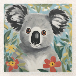 Posavasos De Vidrio Pintura de Koala