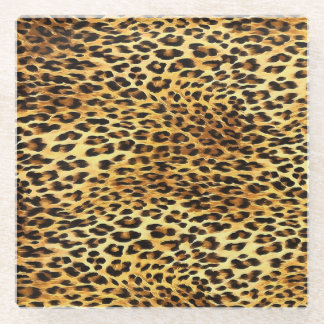 Posavasos De Vidrio Pintura de patrón de camuflaje de puntos leopardo