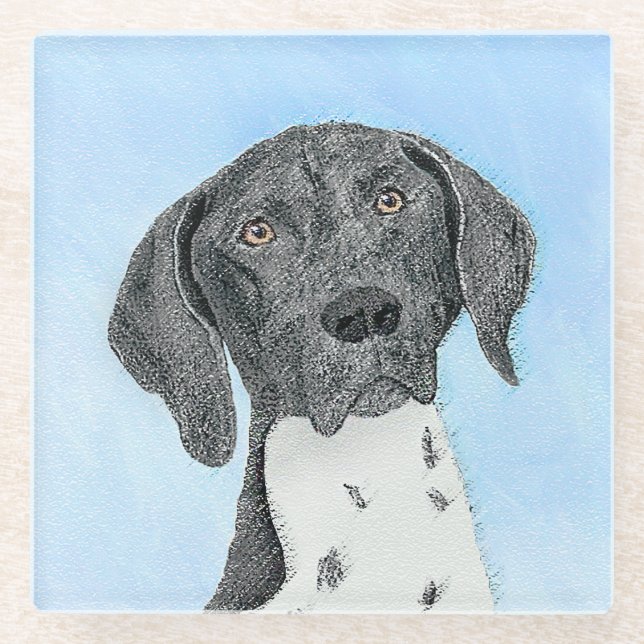 Posavasos De Vidrio Pintura de puntero de cortometraje alemán - Arte o (Anverso)