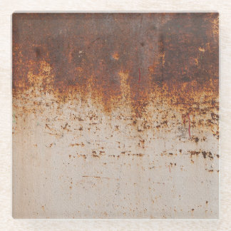 Posavasos De Vidrio Pintura descascarillada, textura de pared oxidada.