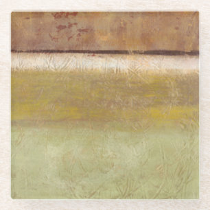 Posavasos De Vidrio Pintura moderna en tonos de la tierra del normando