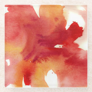 Posavasos De Vidrio Pinturas abstractas de la acuarela
