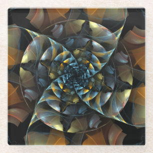 Posavasos De Vidrio PinWheeler Abstract Art