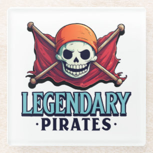 Posavasos De Vidrio Piratas legendarios