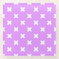 Pisos de cruz blanca sobre lilac